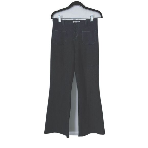 Margaret O'Leary Pants - Margaret O'Leary Gray Felted Wool Wide Leg Artsy Fully Lined Pants Size 6